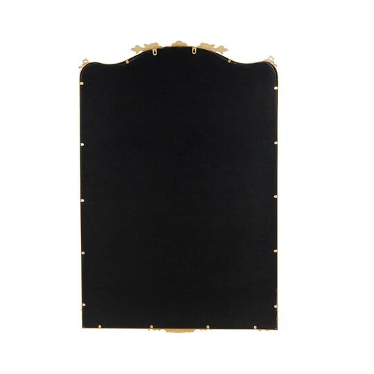 32" x 47" Gold Floral Embellished Metal Wall Mirror